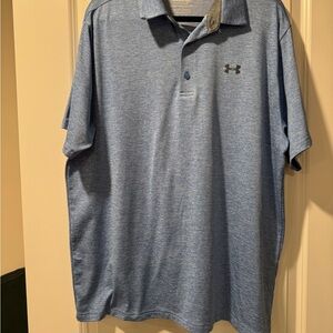 Under Armour Men's Heathered Blue Polo